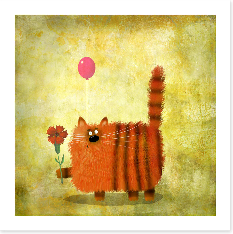 Tabby cat balloon