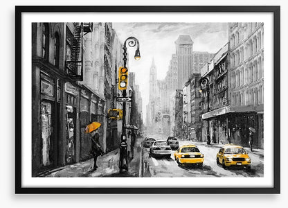 New York in the rain