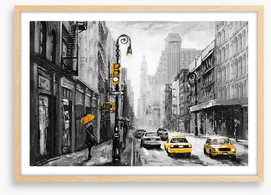 New York in the rain