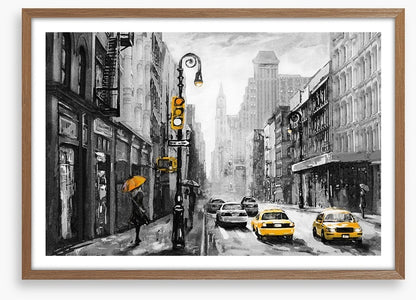 New York in the rain