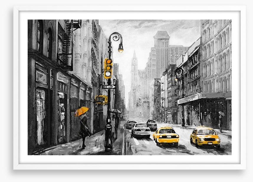 New York in the rain