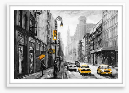 New York in the rain