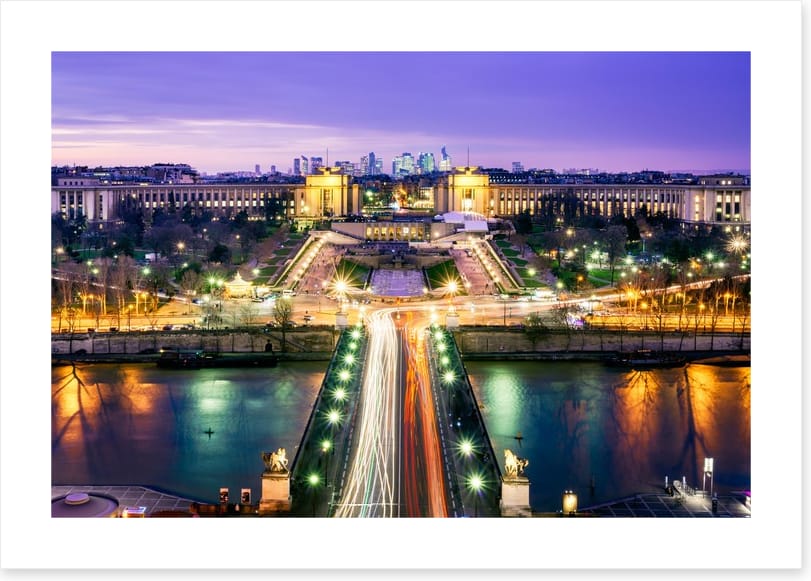 Trocadero garden twilight