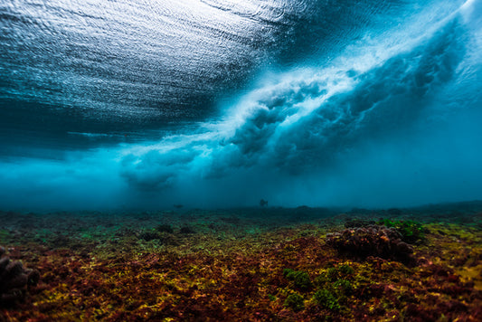Below the breaking wave