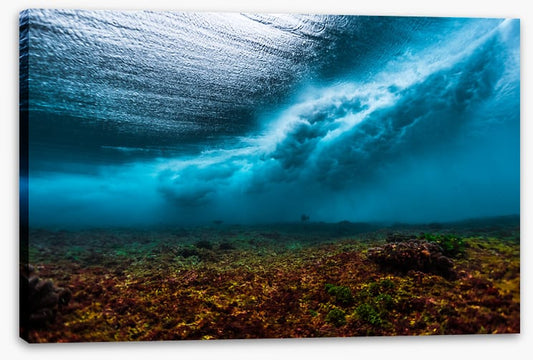 Below the breaking wave