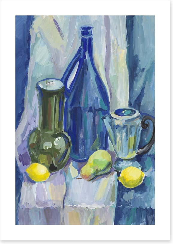 Blue bottle lemons