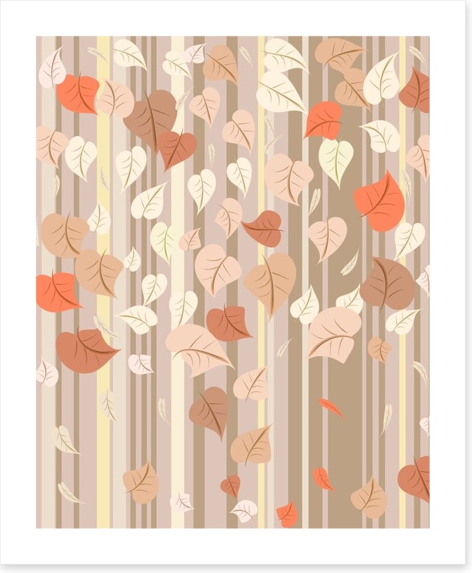 Fall leaves falling