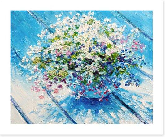 Blue table bouquet