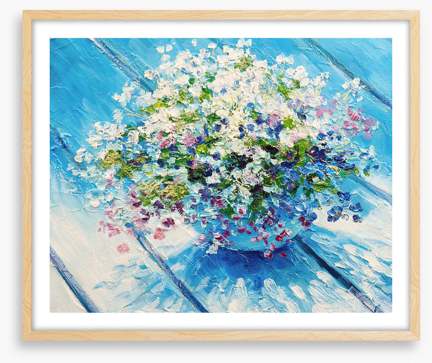 Blue table bouquet