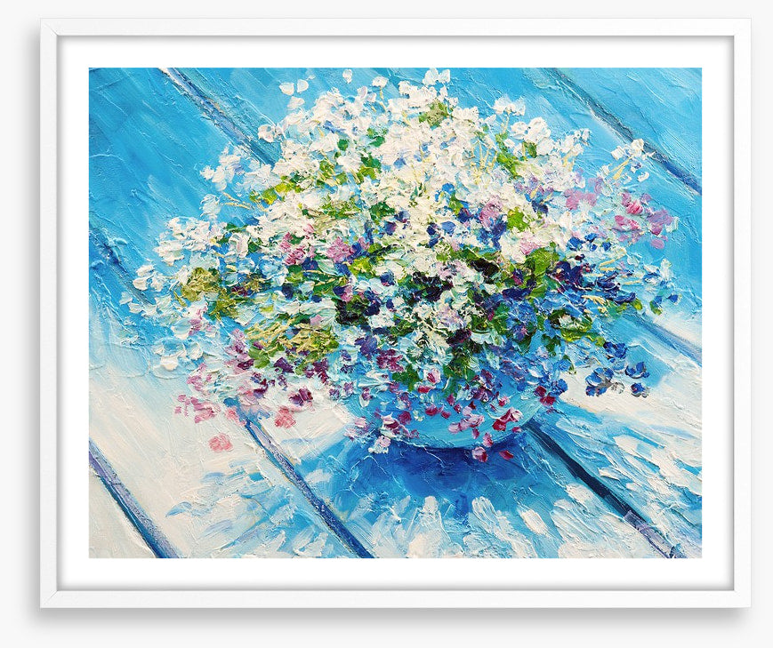 Blue table bouquet