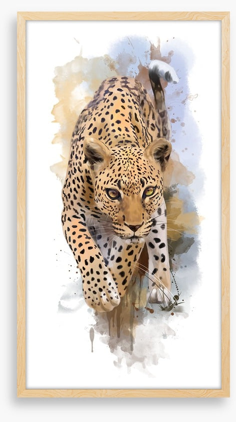 Stalking leopard