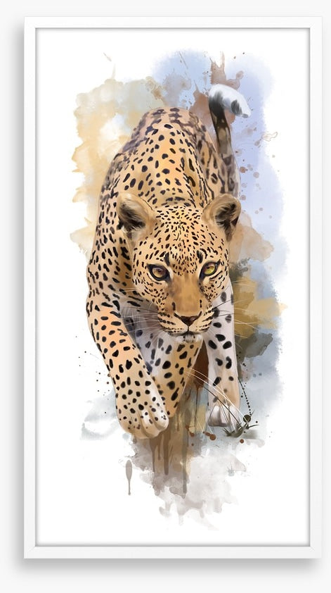 Stalking leopard