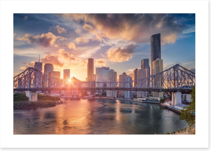 Brisbane sunset skyline