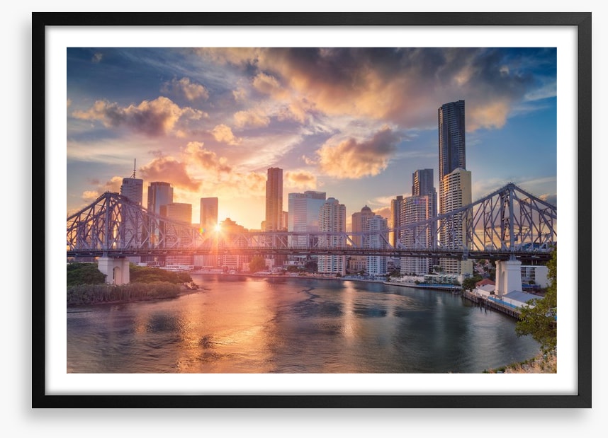 Brisbane sunset skyline