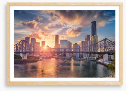 Brisbane sunset skyline