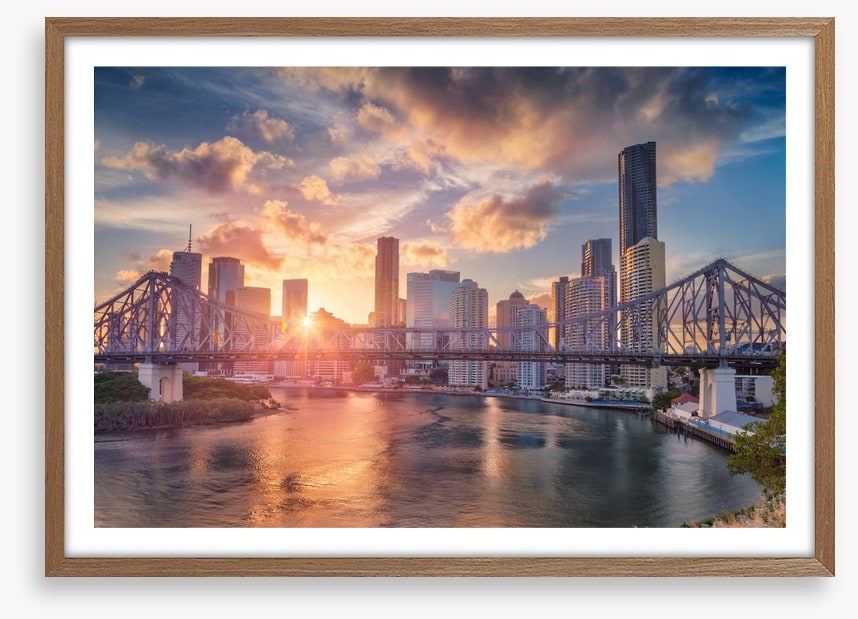 Brisbane sunset skyline