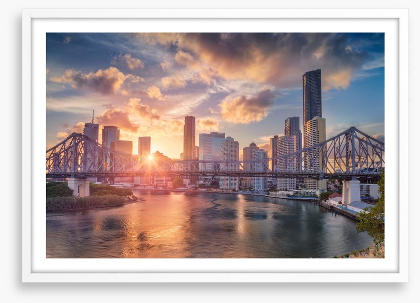 Brisbane sunset skyline