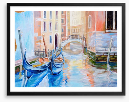 Gondalas on the Venice canal