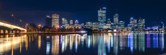 Perth lights panorama