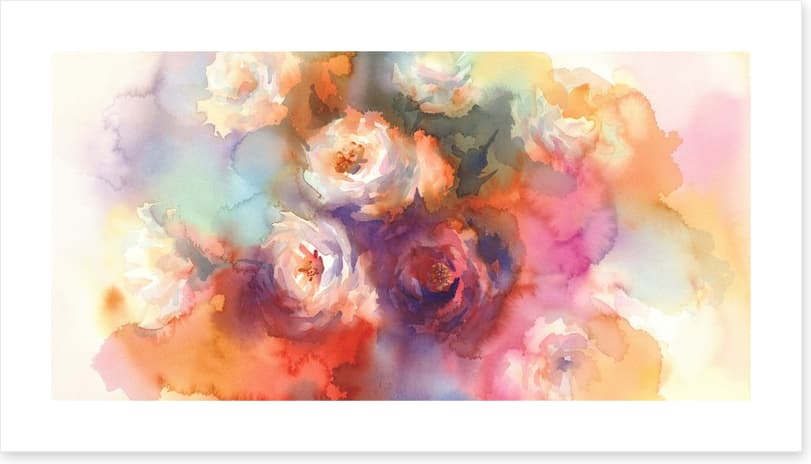 A splash of white roses