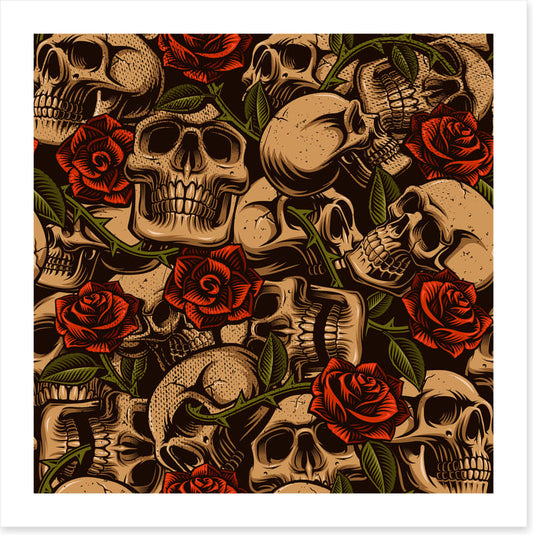 Skulls and roses