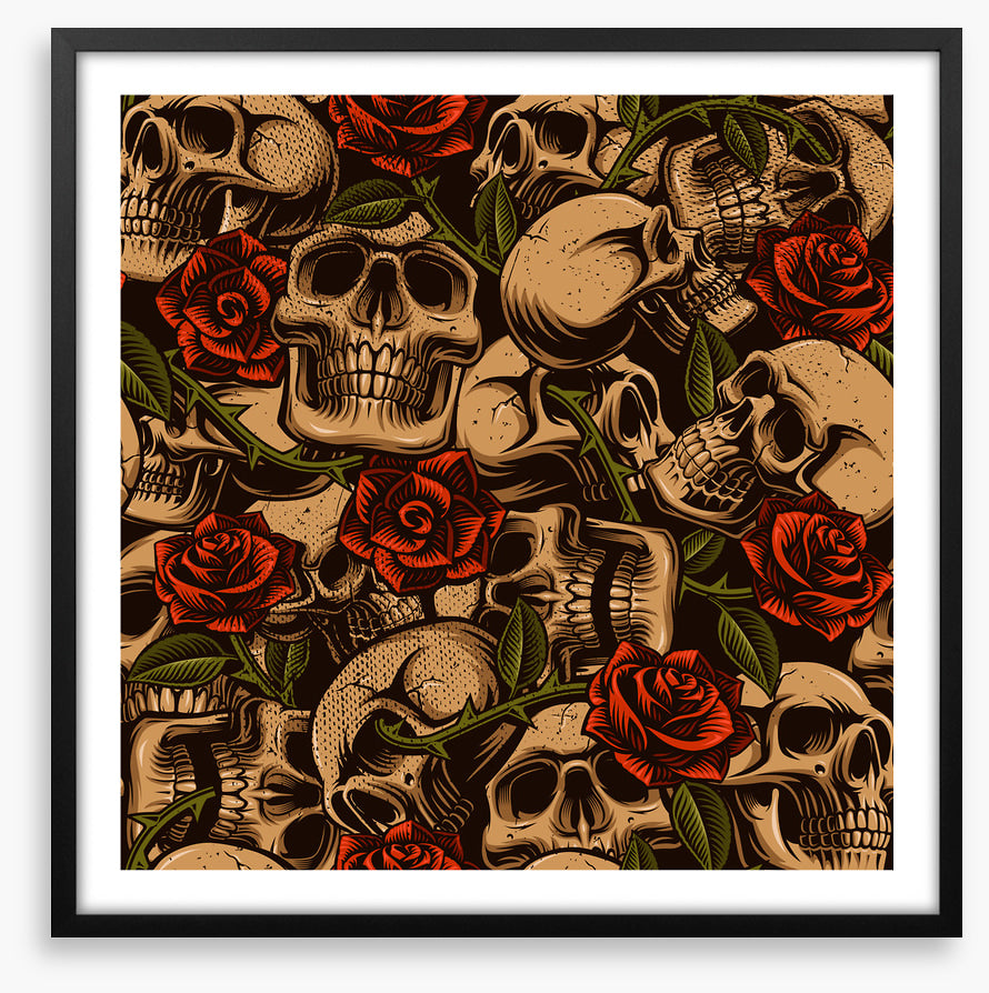 Skulls and roses