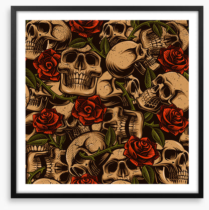 Skulls and roses