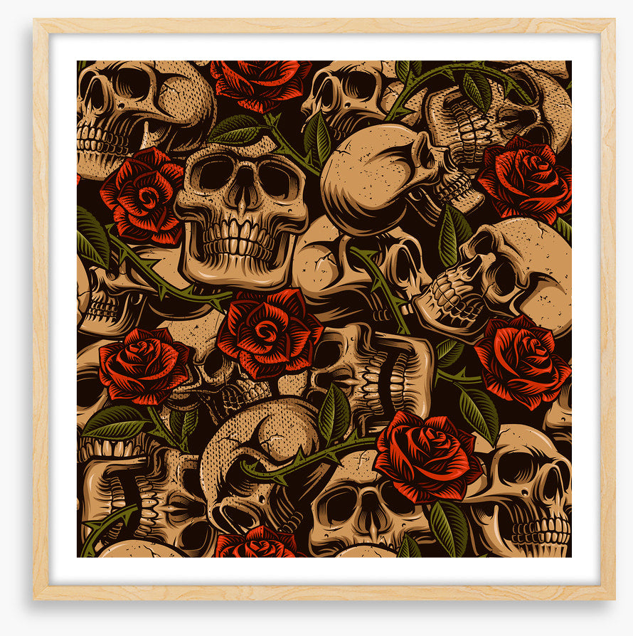 Skulls and roses