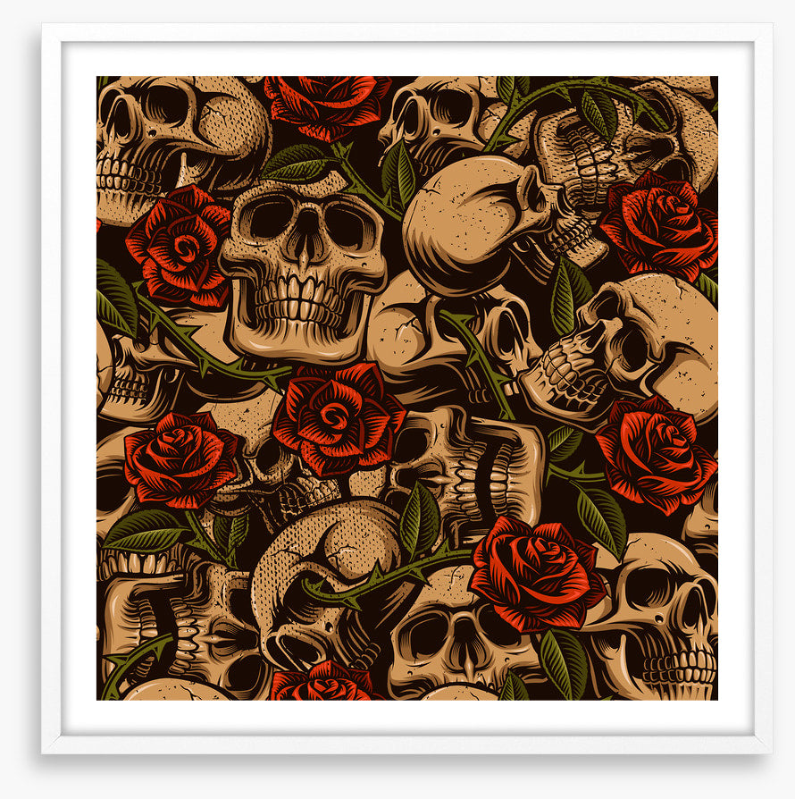 Skulls and roses