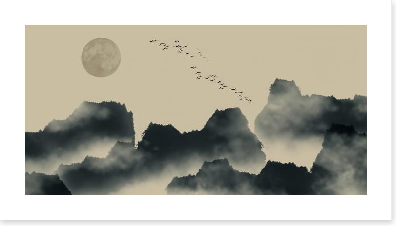 Misty evening flight