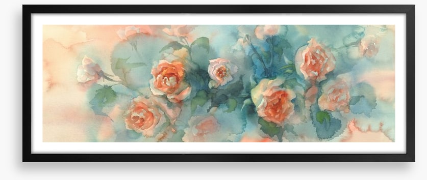 A splash of roses panoramic