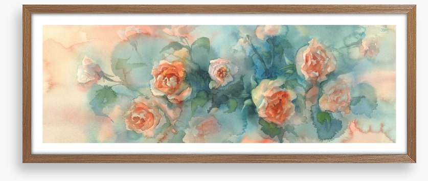 A splash of roses panoramic