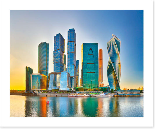 Moscow city sunshine