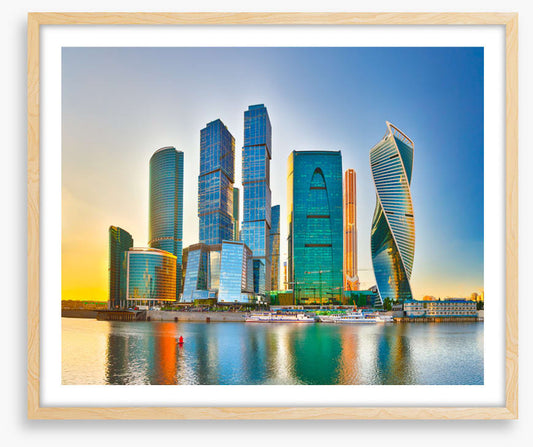 Moscow city sunshine