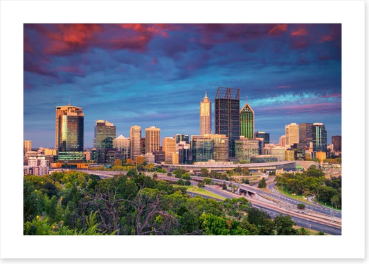 Perth city dusk