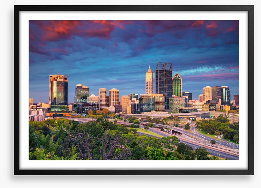 Perth city dusk
