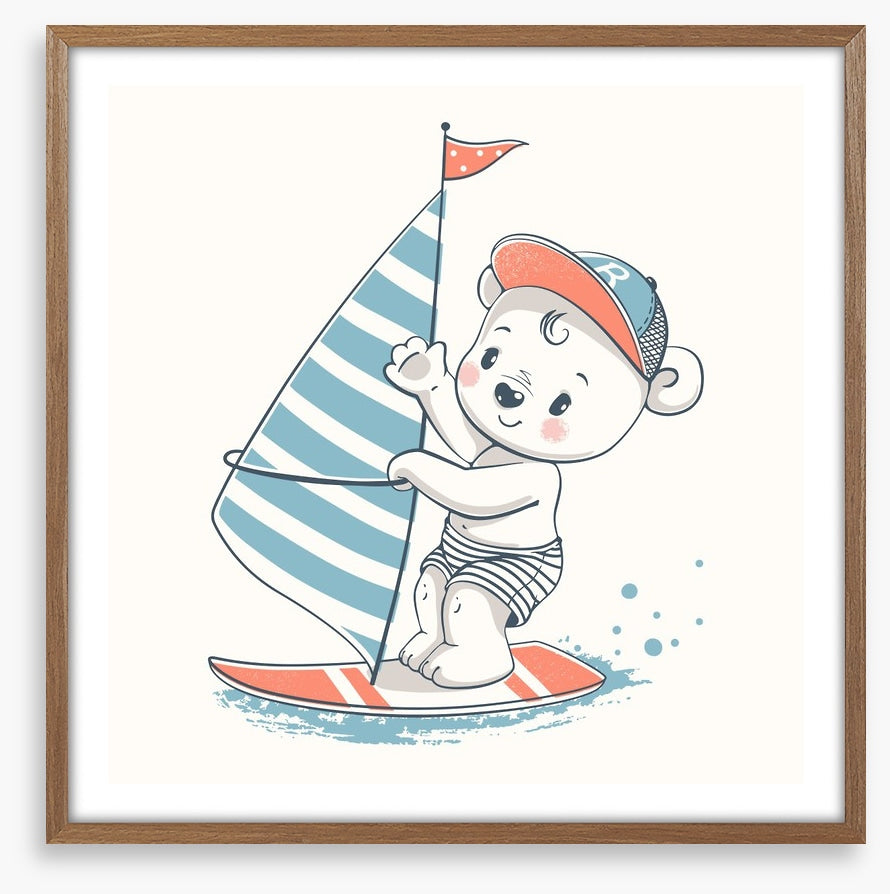 He sails