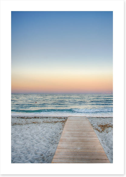 To the pastel sunset