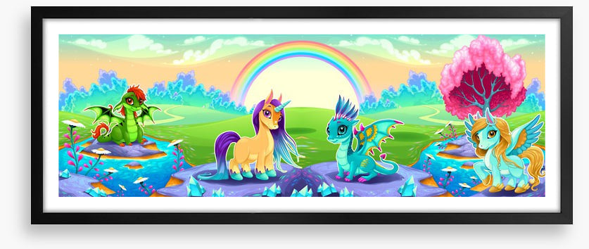 Rainbow land panoramic
