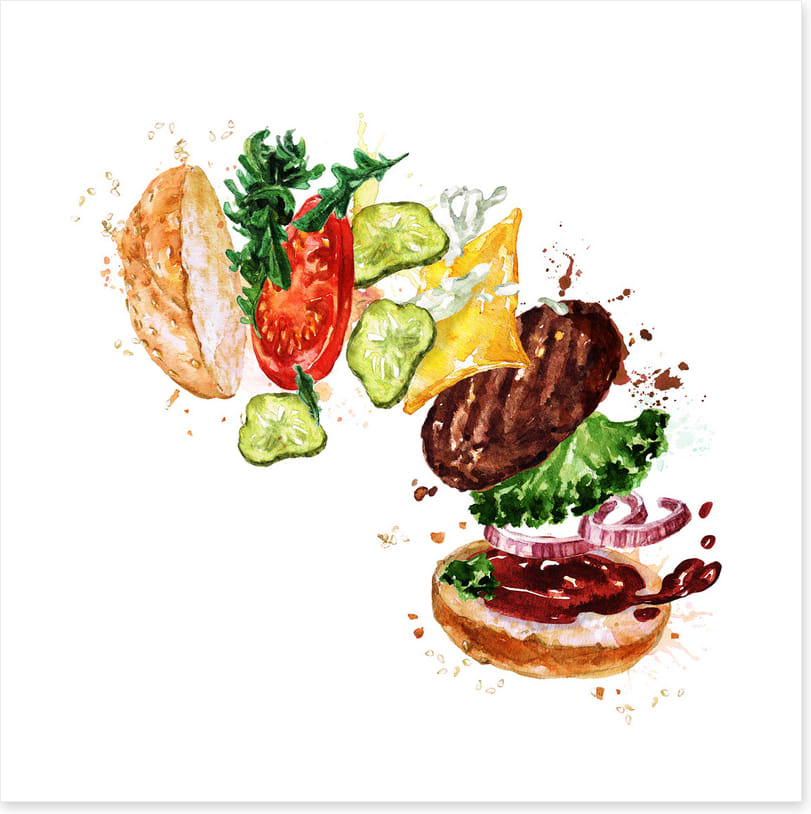 Burger rainbow