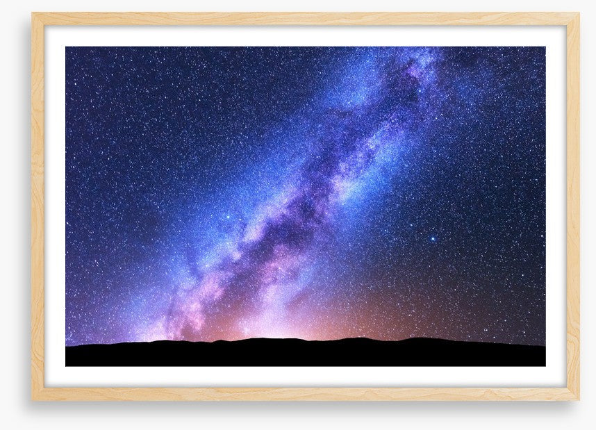 Across the night sky