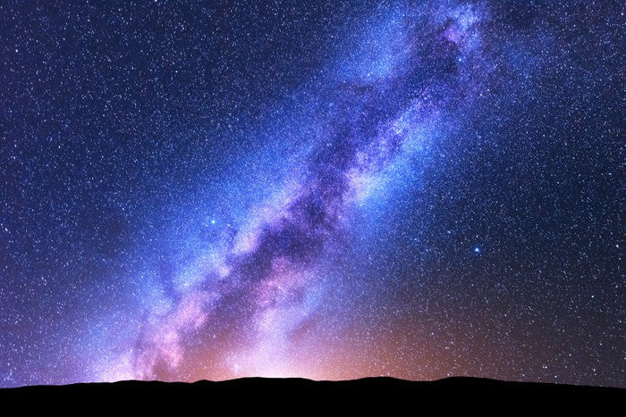 Across the night sky