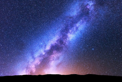 Across the night sky