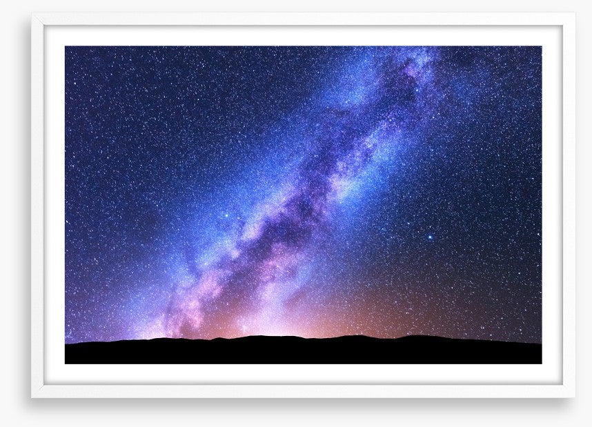 Across the night sky