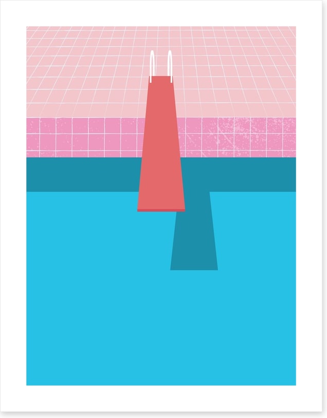 The red diving board