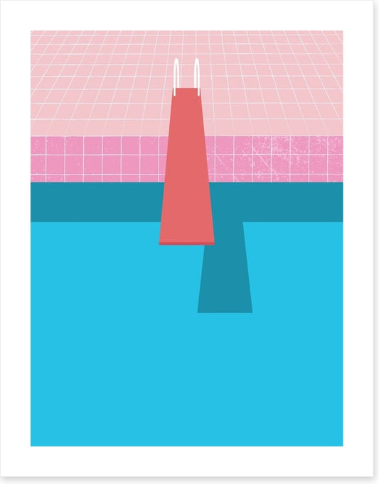 The red diving board