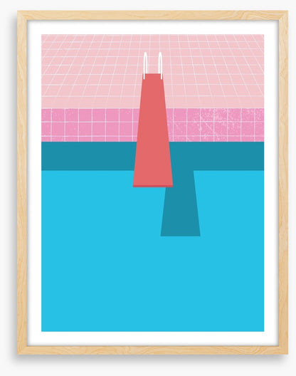 The red diving board