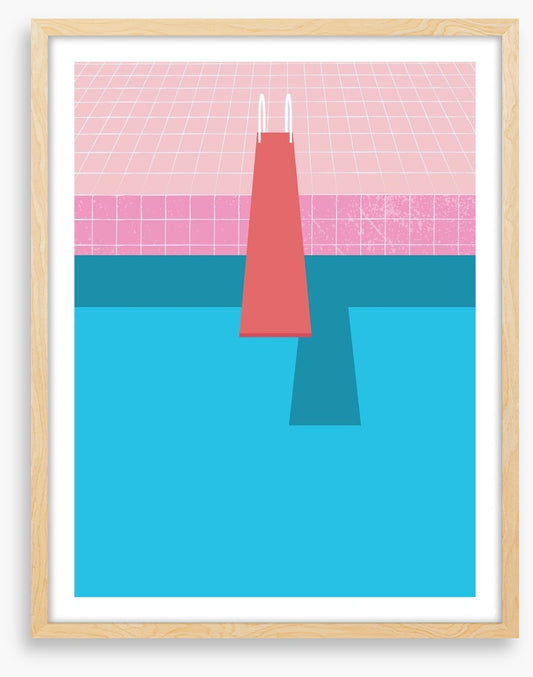 The red diving board