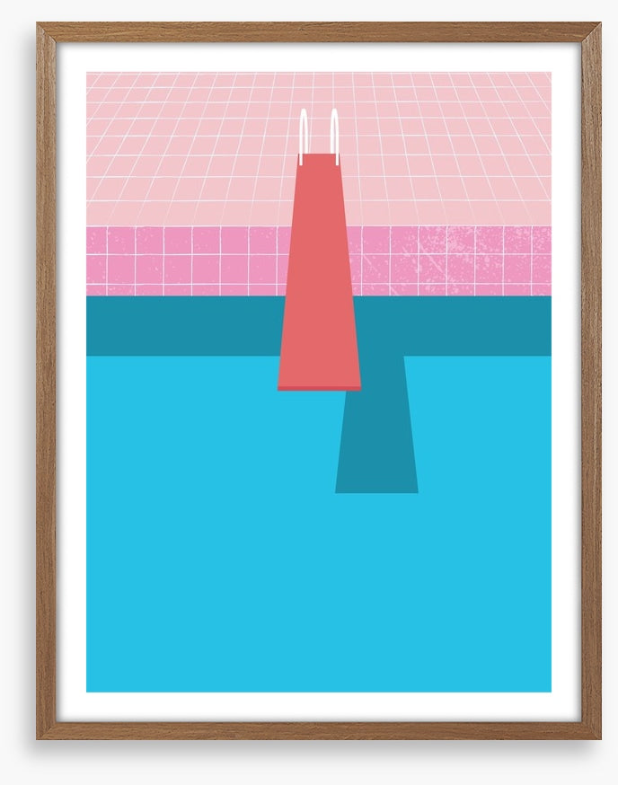 The red diving board