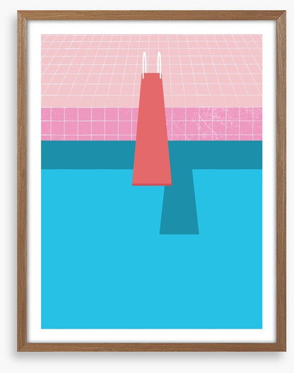 The red diving board